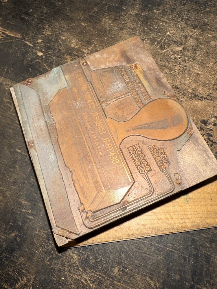 Print Block ( Old Rubber Stamp ) Copper Face