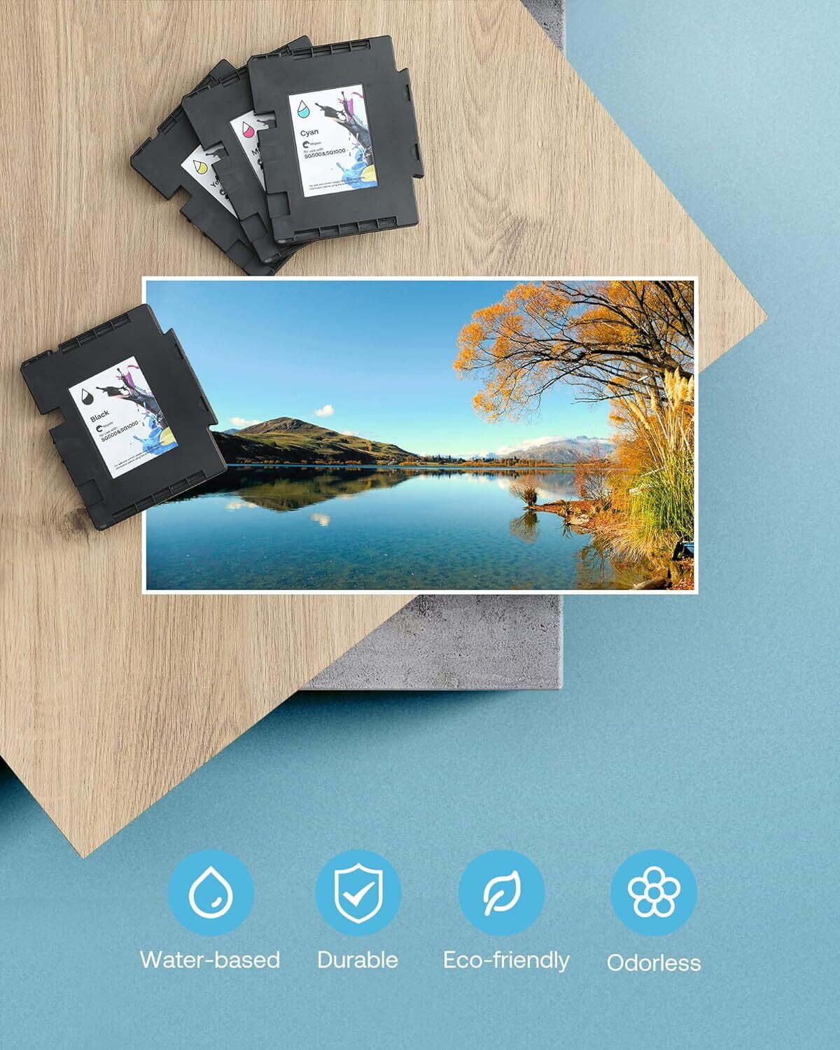 4Pack Sublimation Ink Cartridge Compatible for Sawgrass Virtuoso SG500 SG1000