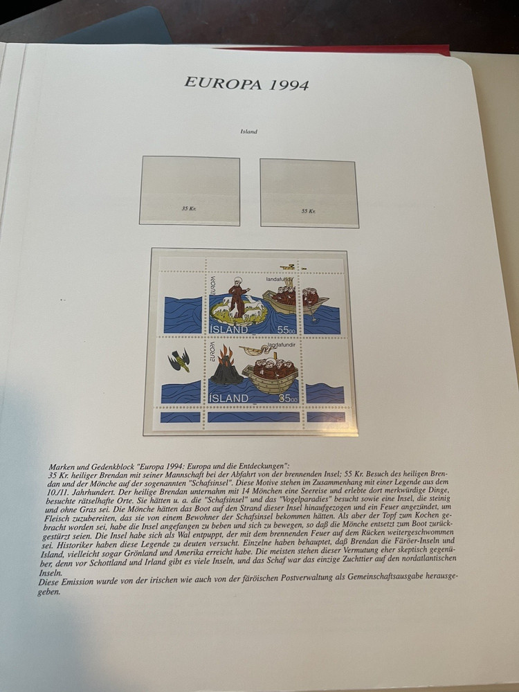 Stamp Album Europa Briefmarken Hingeless 93-95 Sieger-Verlag w/ stamps + sheets