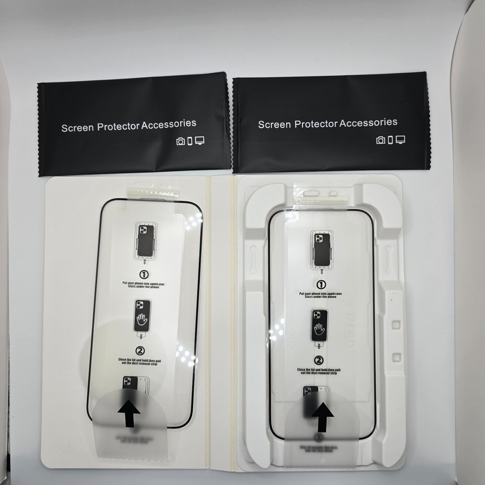2-Pack Screen Protector iPhone 17 Pro Max Tempered Glass Easy App Alignment Tray