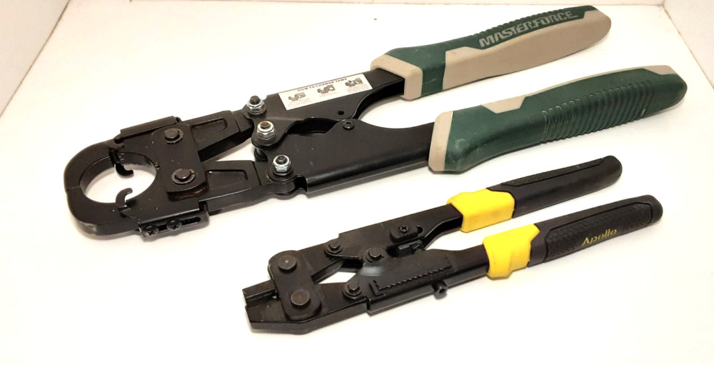 MasterForce Apollo Multi Head Pex Ring Crimper Tool  & 1/2" to 3/4" removal Tool