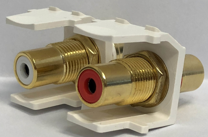 Monster JHIU0082 Just Hook It Up RCA JACK KEYSTONE INSERTS Snap-It Inserts 2 pc