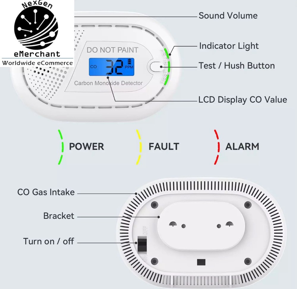 RUNIDUR CARBON MONOXIDE ALARM 2PACK