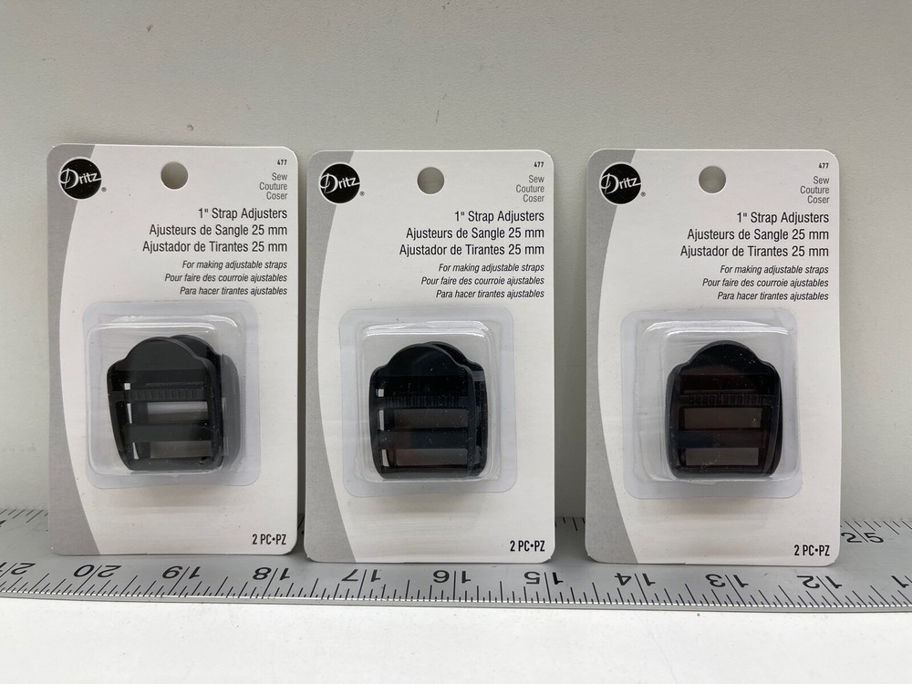 3 - Dritz 477 1" Trap Adjusters 2 Pack Black
