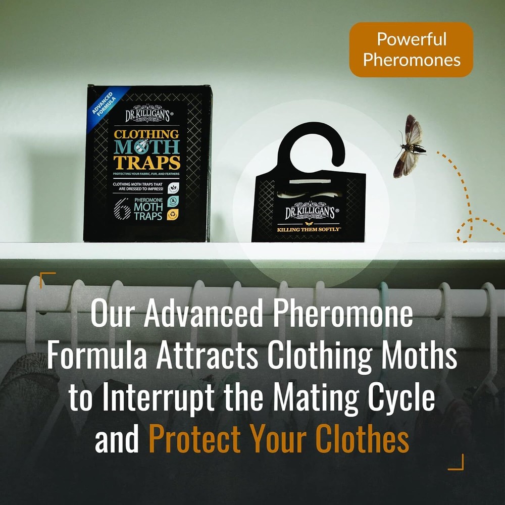 Dr Killigan's Moth Traps For Clothes Premium 6 Pack Effective Moth Control