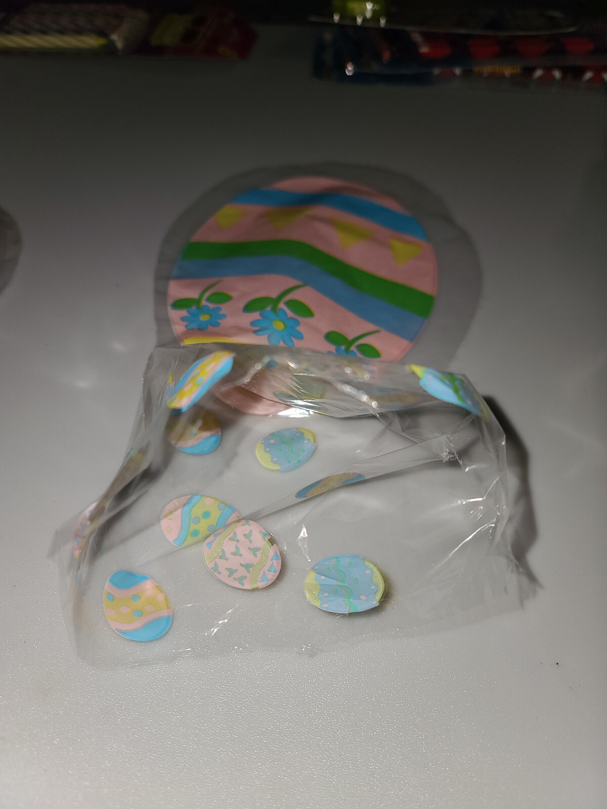 Vintage Disposable Candy Bags Easter Egg Bags 11.25 in x 6 in Plastic (30 Count)