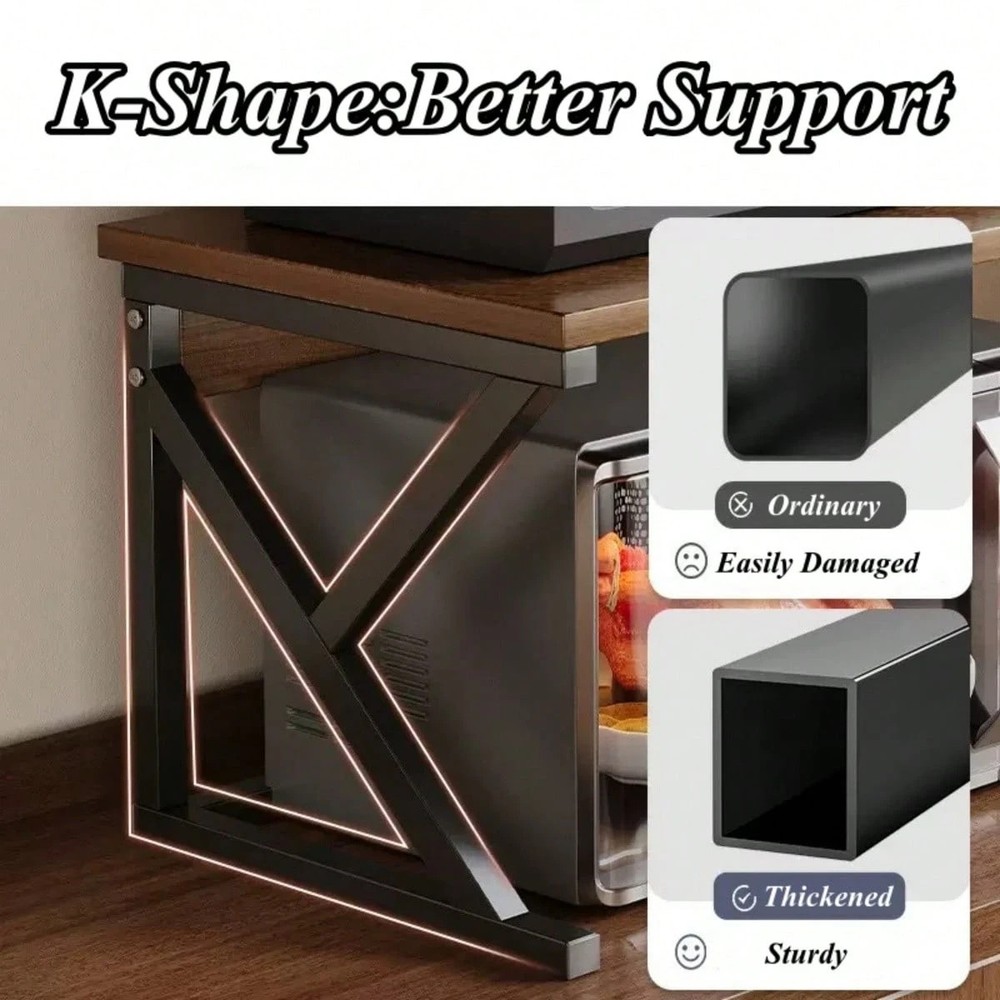 3 Tier Heavy Duty Printer Stand Multi-Functional Desk Organizer