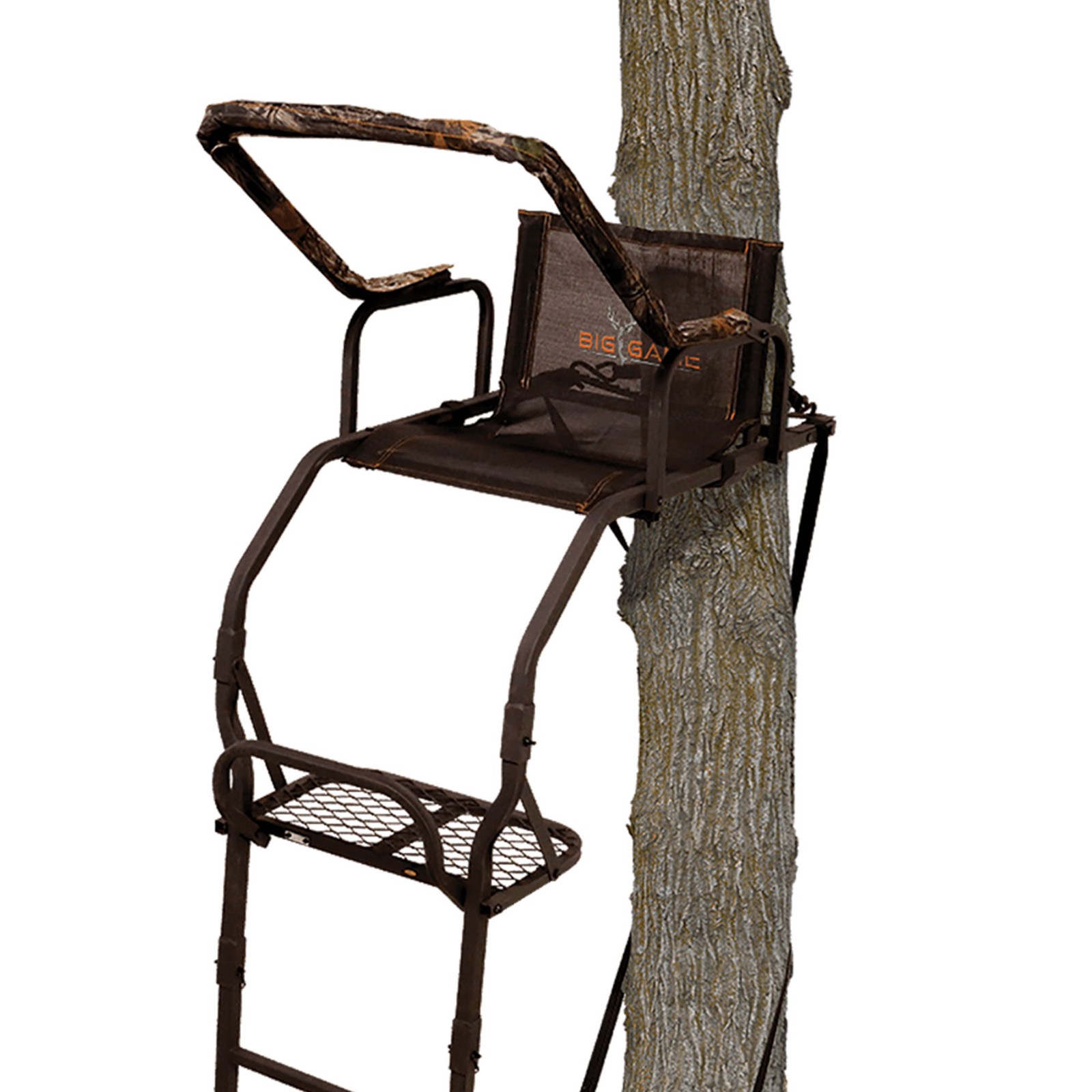 Big Game Warrior DXT 17' Deer Hunting Ladder Climbing Tree Stand w/Flex-Tek Seat