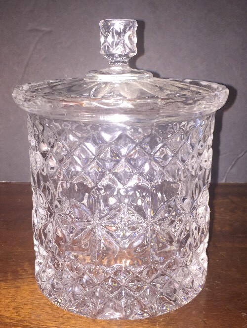Crystal Biscuit Jar Barrel