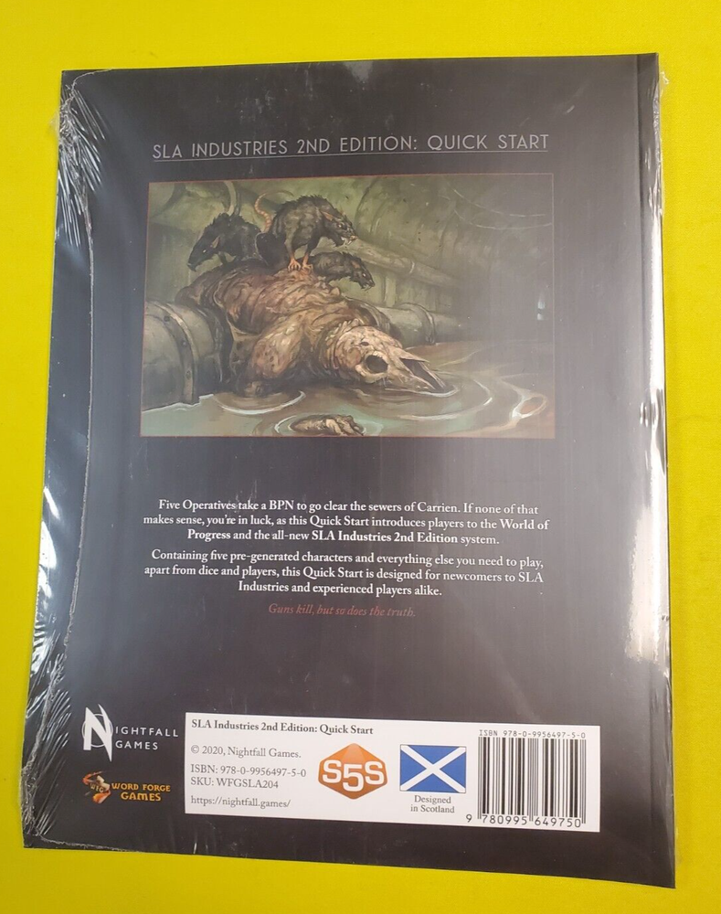 SLA INDUSTRIES, Quick Start, new sealed, 2nd Edition