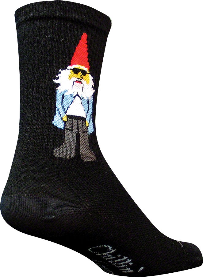SockGuy Gnomies Crew Socks Large/XL Black