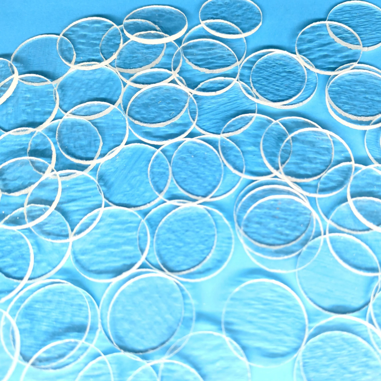 Clear Fusible Precut Circles COE 90 Fusible Glass Blanks - 5 Sizes Available