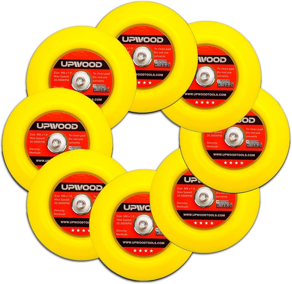 Durable 3 Inch M6 Thread Backing Pads - 8 pcs for Easy Sanding Installation