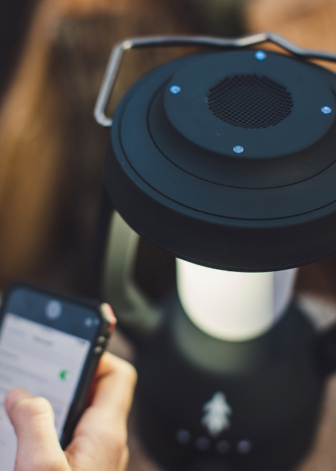 Swiss Tech Rechargeable LED Lantern with Bluetooth Speaker, IPX4 Weatherproof