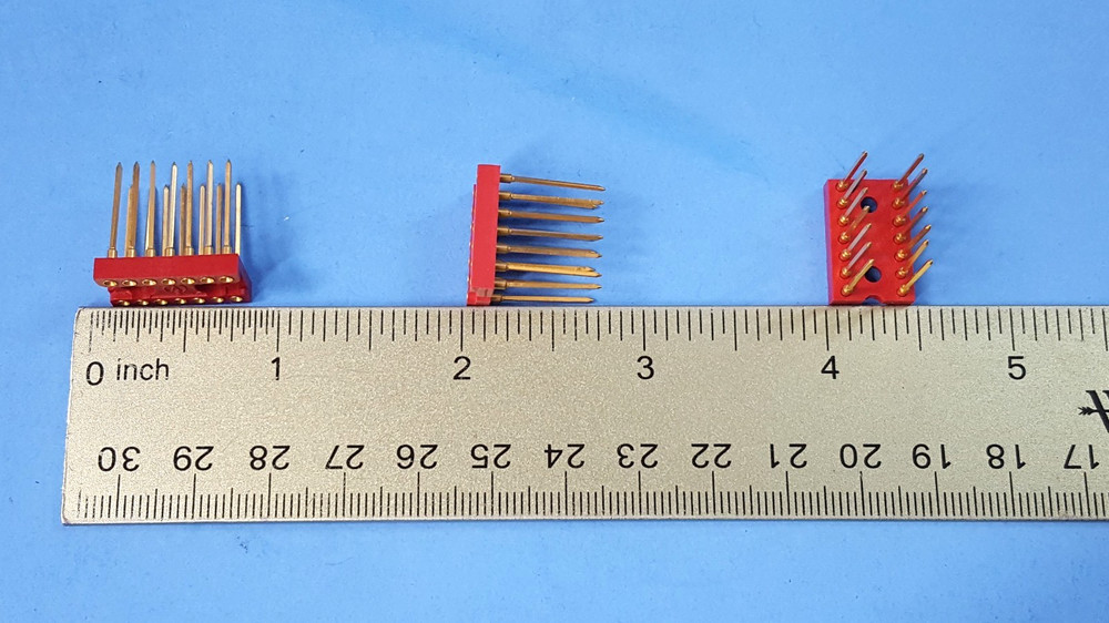 2pcs- IC Socket, 14PIN, GOLD, 0.3", AUGAT, Wire Wrap