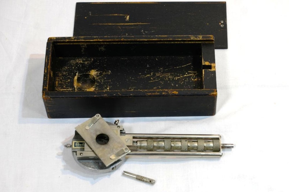 microscope antique collectible Eberbach integration stage ANN ARBOR INCH