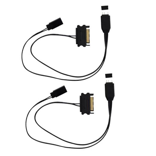 5V 3PIN ARGB Controller SATA to 3PIN ARGB Splitters Cable Built-in Light Mode