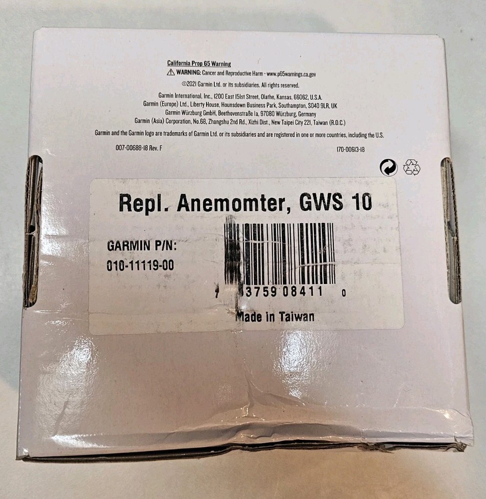 Garmin Anemometer GWS 10 - 010-11119-00 Replacement