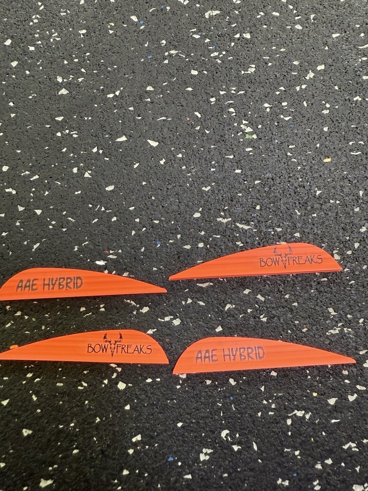 AAE Hybrid 26 Custom Bowfreaks Vanes 100 pack Fire Orange