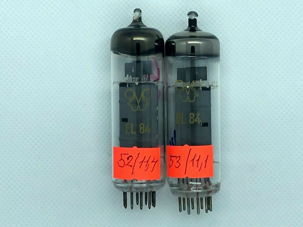 2x RARE RFT EL84 (6P14P, E84L, 6BQ5) OUTPUT PENTODE, MATCHED PAIR #2