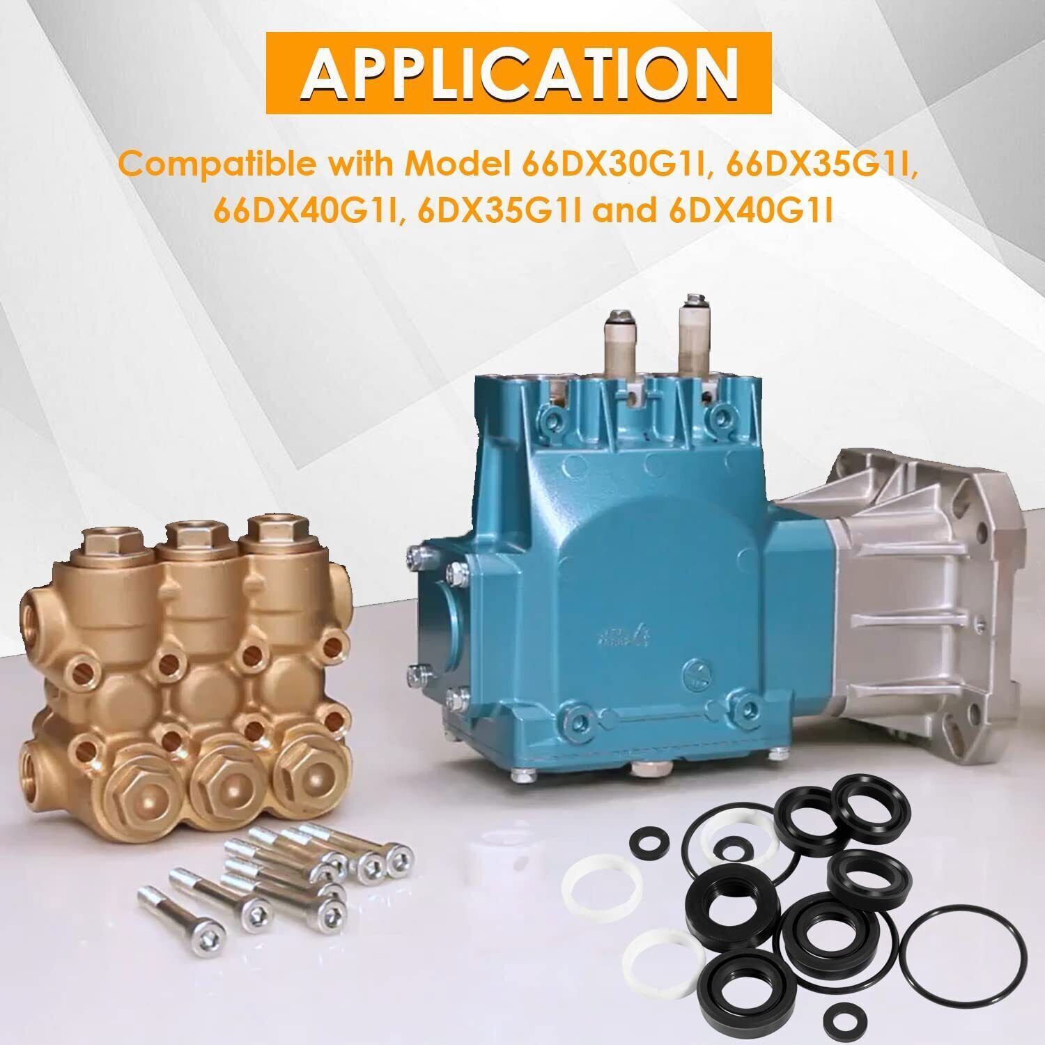 34262 Seal Kit for CAT Pumps 66DX 6DX Pressure Washer Pump 66DX30G1I 6DX40G1I