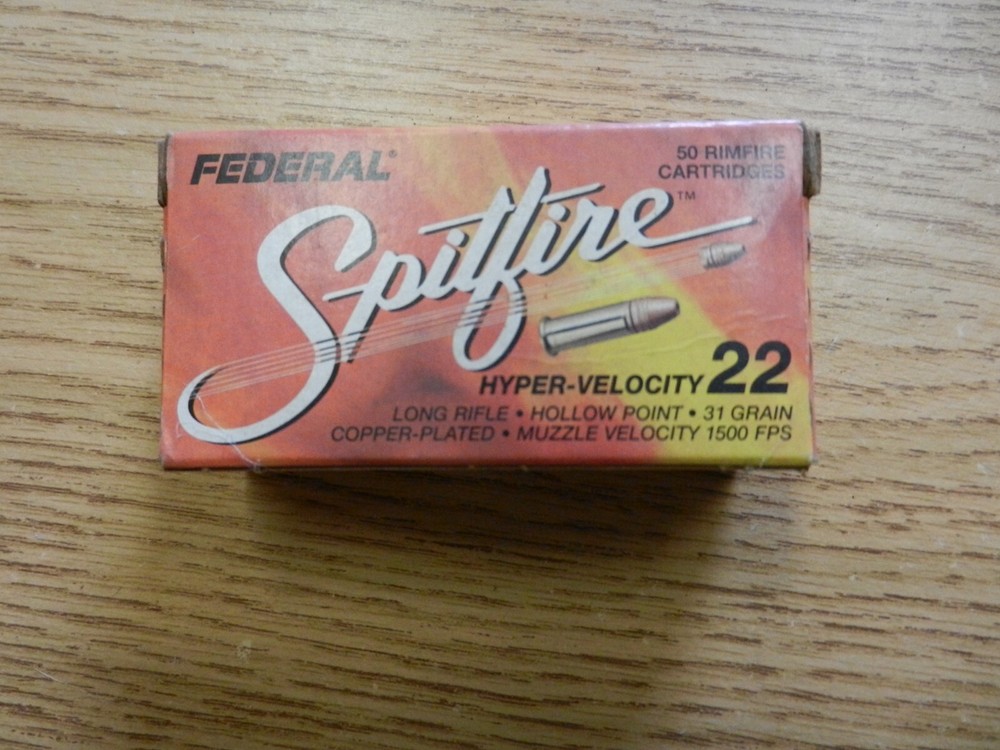 Federal Spitfire Hyper Velocity 22 Hollow Point Empty Box Used