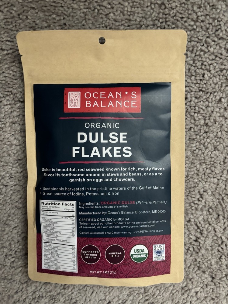 Ocean’s Balance Organic Dulse Flakes (Dr Valencia )