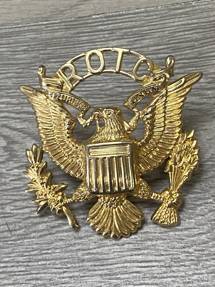 Vintage US Army ROTC Screw Back Hat Device