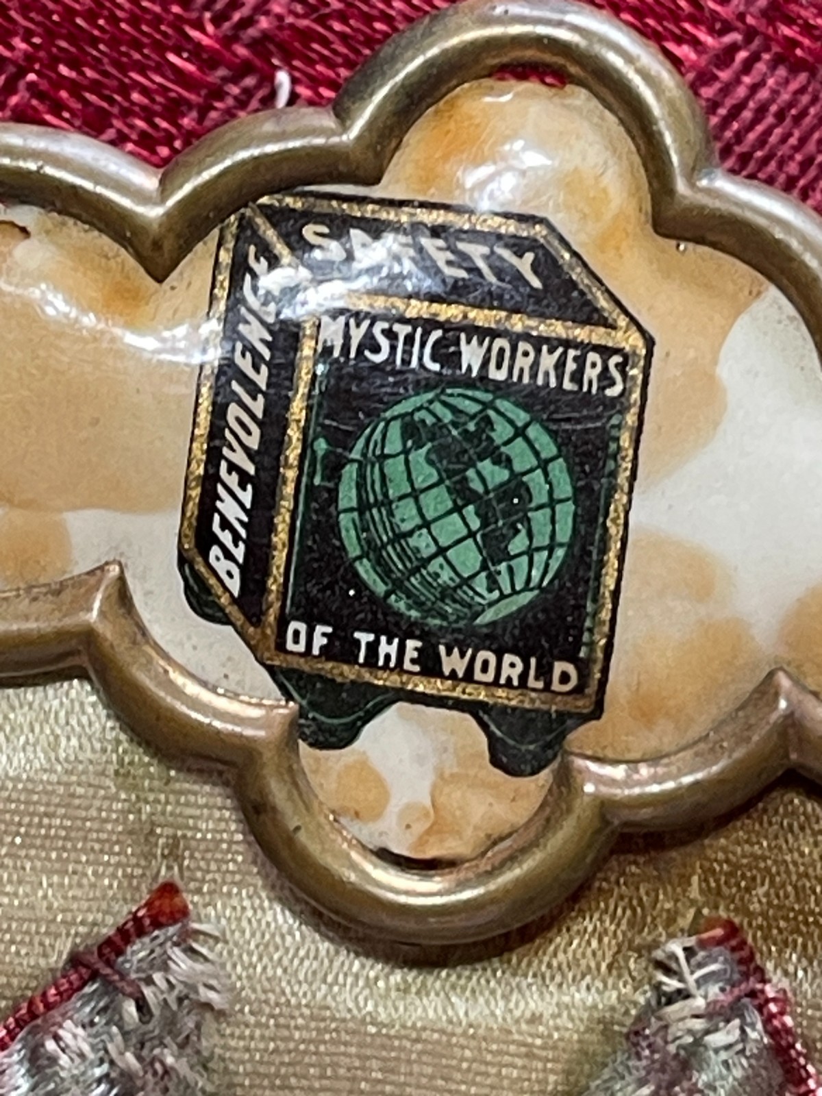 Mystic Workers of the World Elcho Wisconsin Celluloid Medal Award Funeral