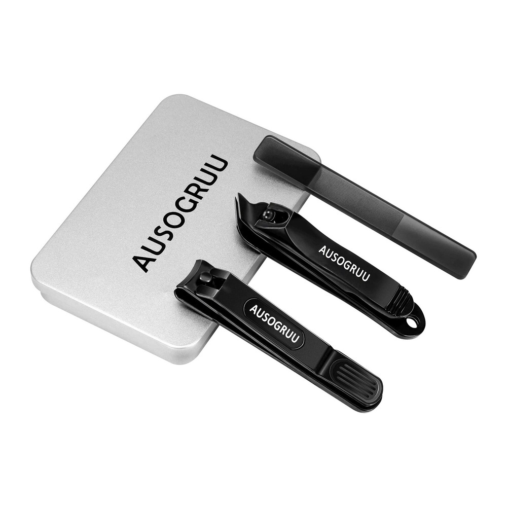 Nail Clippers Set, Curved & Bevelled Edge for Fingernails...