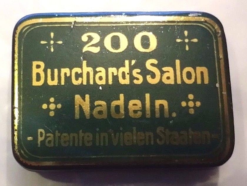 PG163 - Gramophone needles BURCHARD'S SALON gramophone tip box EMPTY