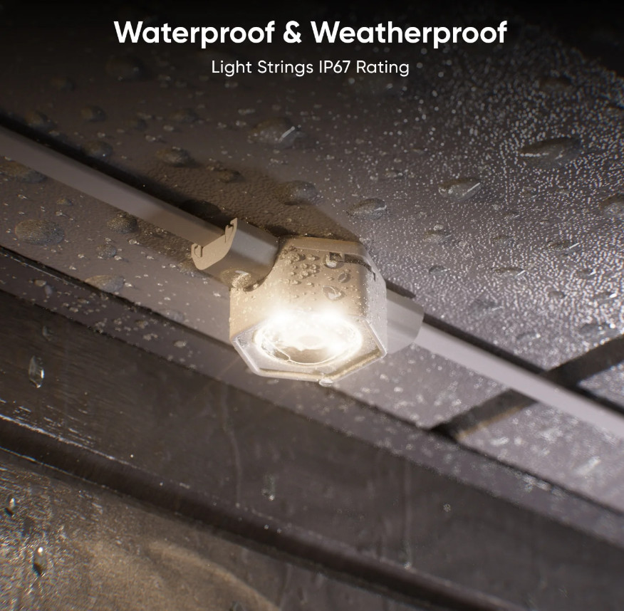 Nanoleaf Smart Multicolor Permanent Outdoor Lights Starter Kit 16.6 FT