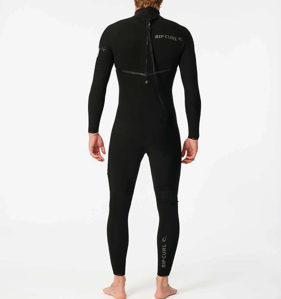 RIP CURL 3/2 E7 E-BOMB Men's Back-Zip Wetsuit - Black - Medium - NWT