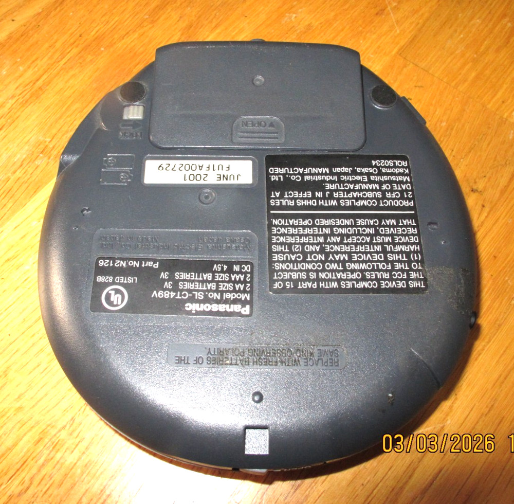 Panasonic SL-CT489V Portable CD/FM Player - Great Condition