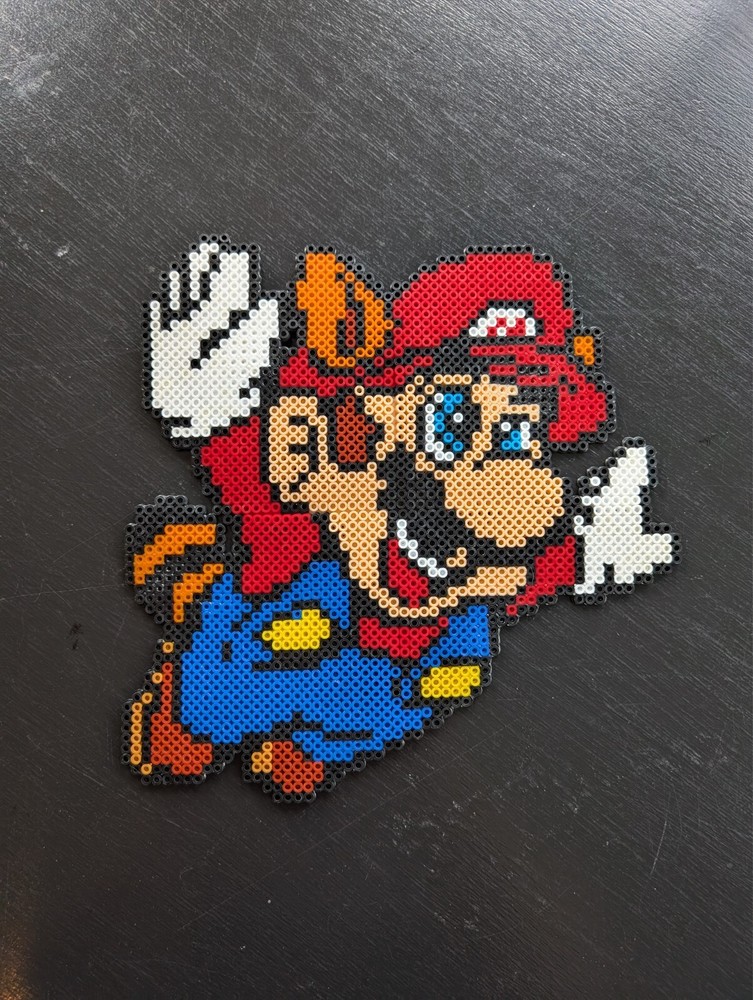 Super Mario 3 Perler Bead Completed