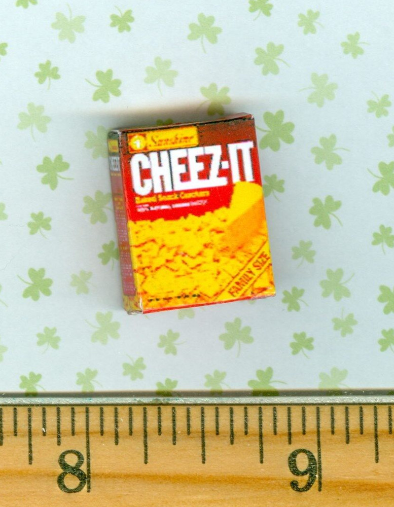 DOLLHOUSE Miniature  Size Cheese Snack Cracker BOX
