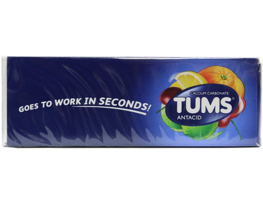 TUMS Extra 750 Assorted Fruit Flavors 12 Rolls (Assorted Fruit)