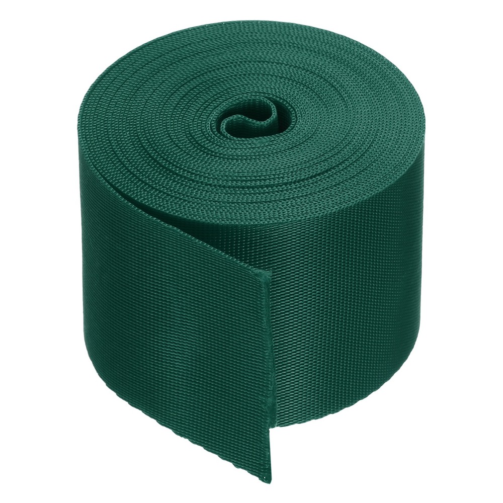 Flat Nylon Webbing Strap 2 Inch 5 Yards Dark Green for Backpack
