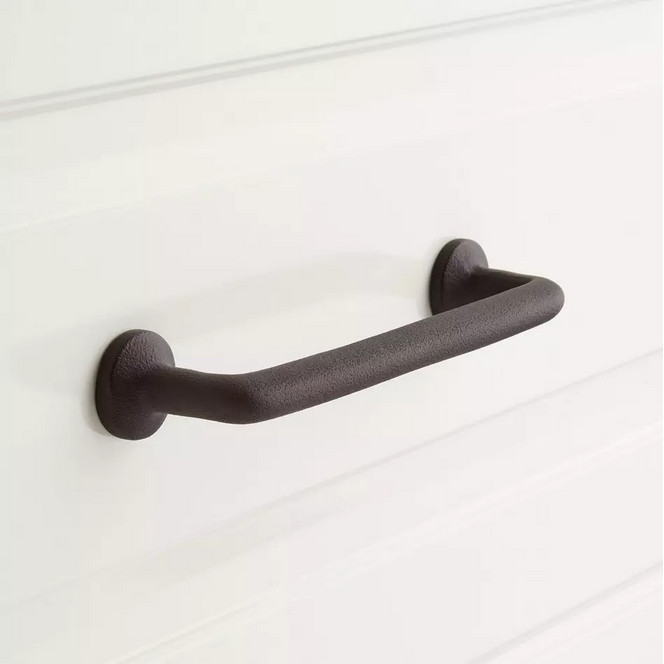 4" Solid Bronze Cabinet Pull - Dark Bronze