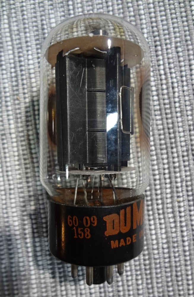6L6GB Dumont  tube. Black plate. Dual 'D' side getters. Tested strong.