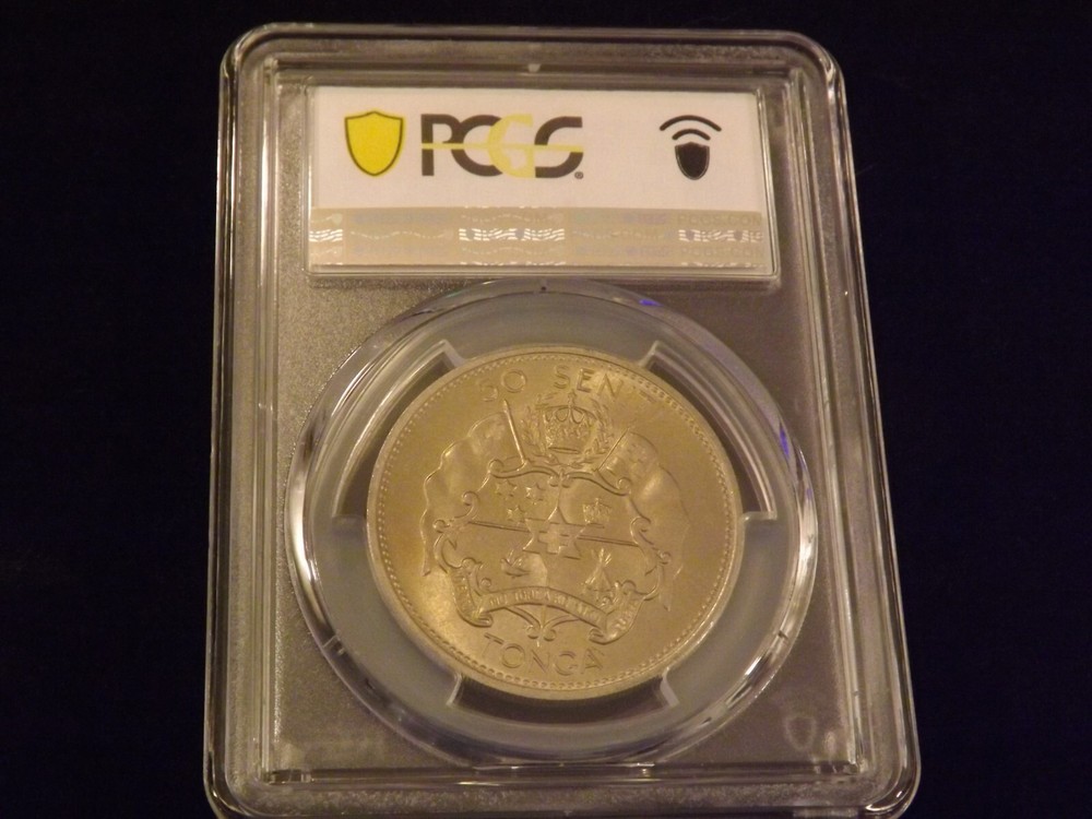1967 50 Sen TONGA PCGS MS 66