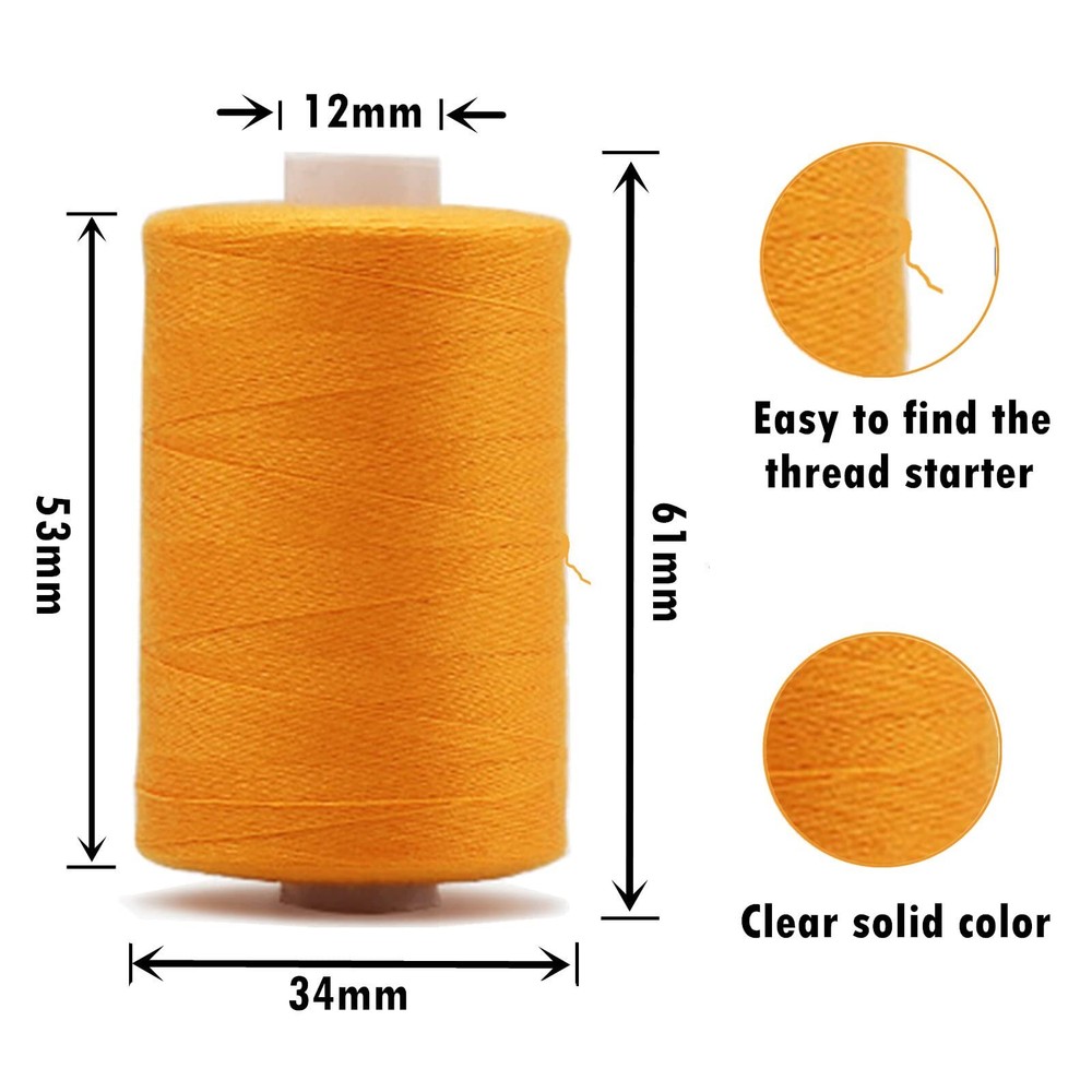 42 Spool 1000 Yards All Purpose Sewing Thread Assorted Polyester Sewing Machine