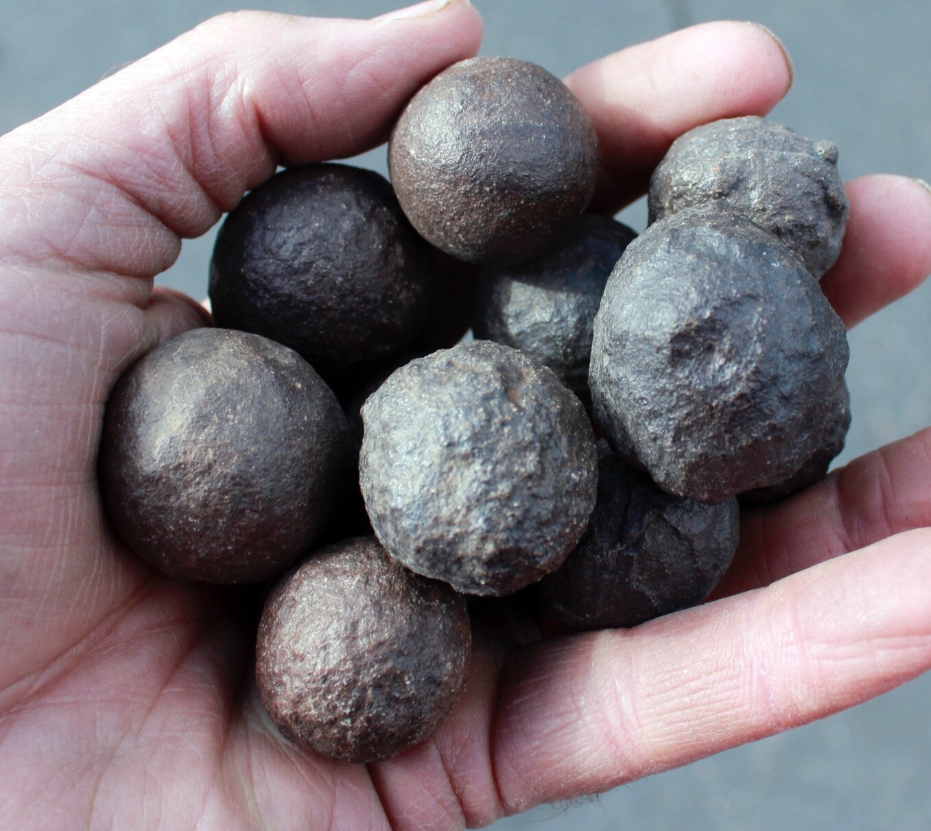 Moqui Marbles • Iron Concretions • One Pair, About 1.50" diameter