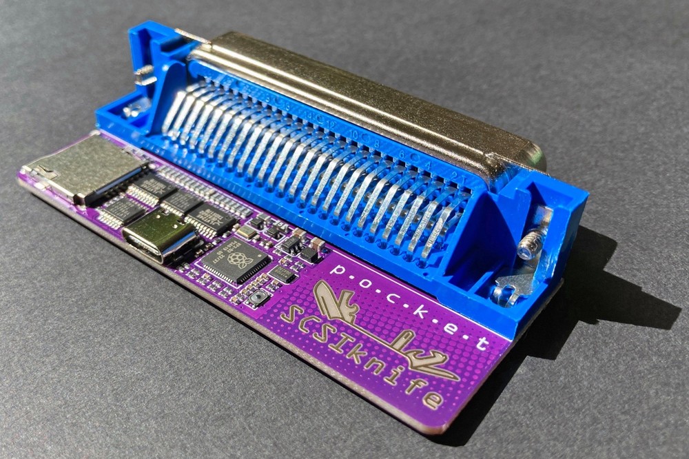 SCSIknife pocket Centronics 50 - ZuluSCSI™ & BlueSCSI compatible SCSI emulator
