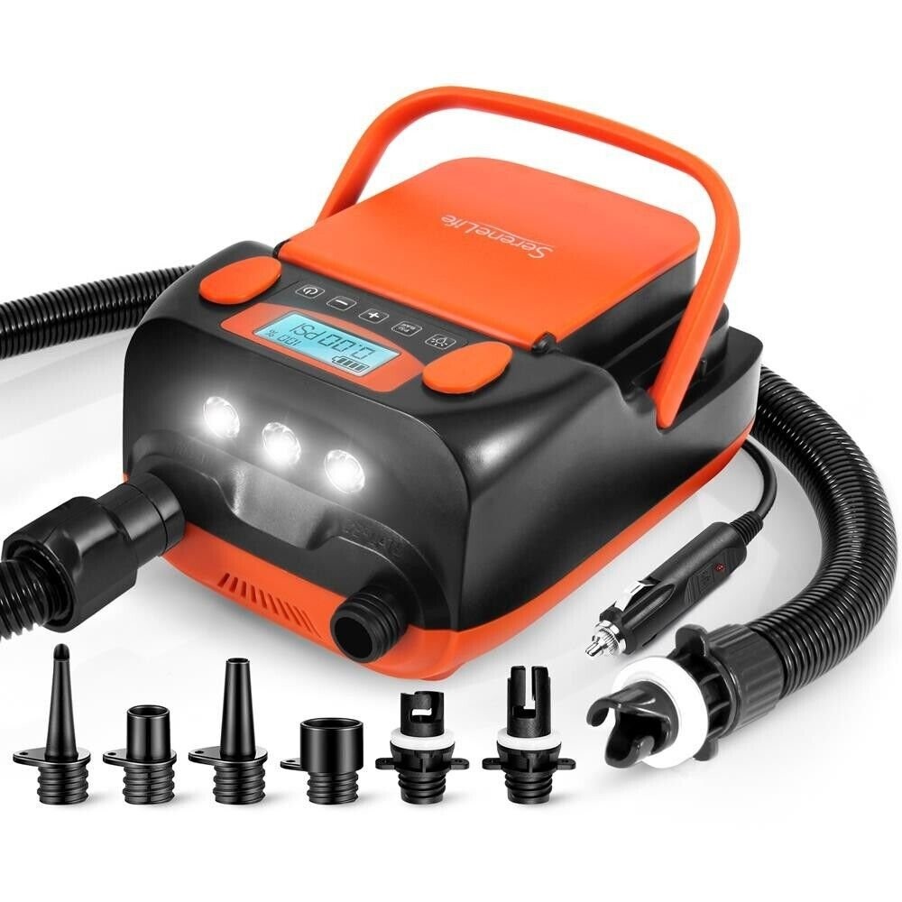 SereneLife Electric Air Pump Compressor for SUP & Pool Inflatables SLPUMP50