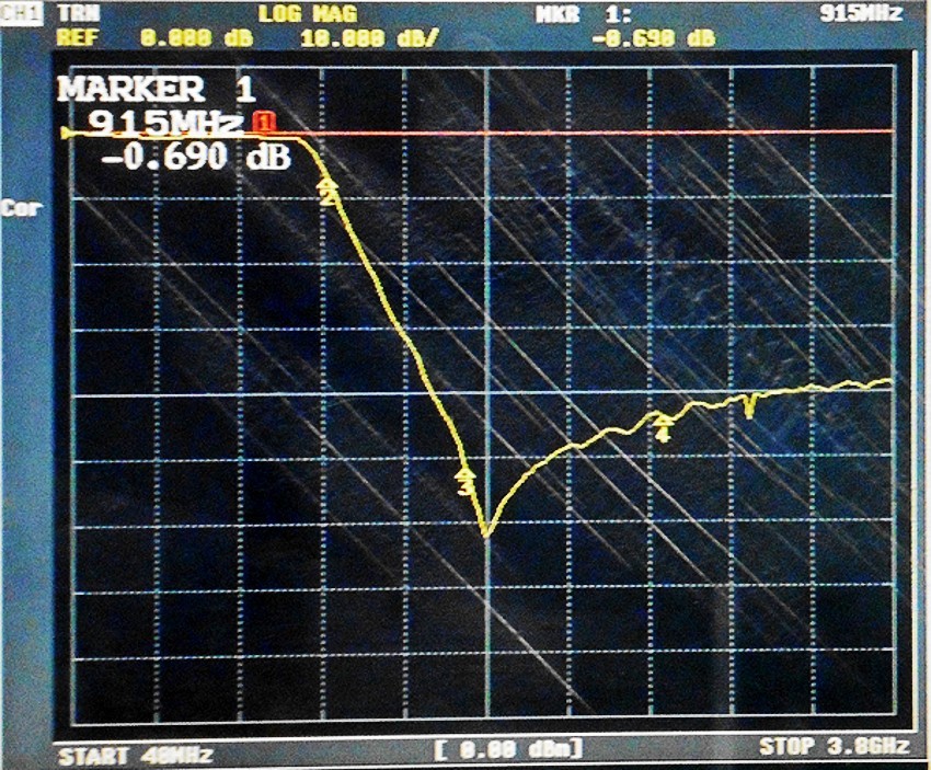 915MHz RFID Low-pass Filter / RF Coaxial LC /LPF / SMA interface