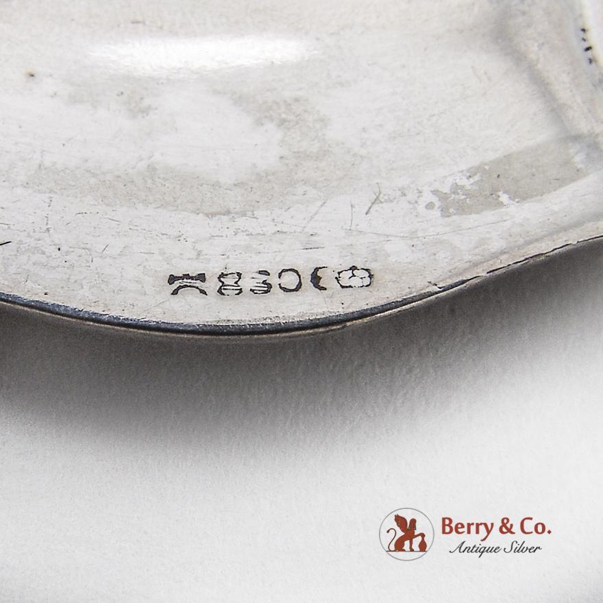 German Tea Strainer Underplate Set 830 Silver 1920
