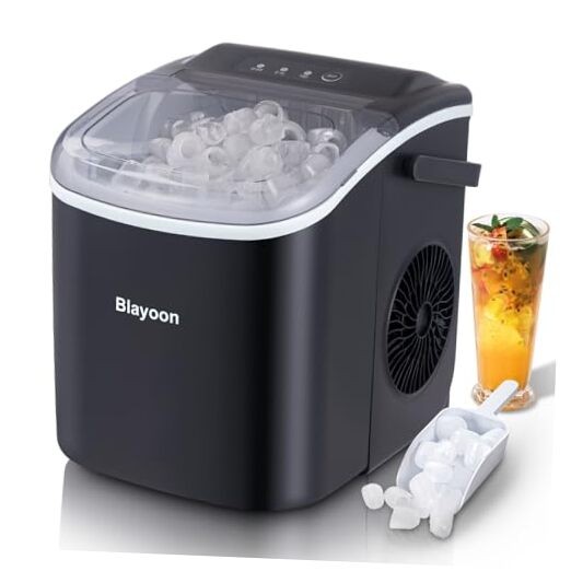 Ice Maker Countertop, Portable Ice Machine Self-Cleaning, Portable Ice Cube