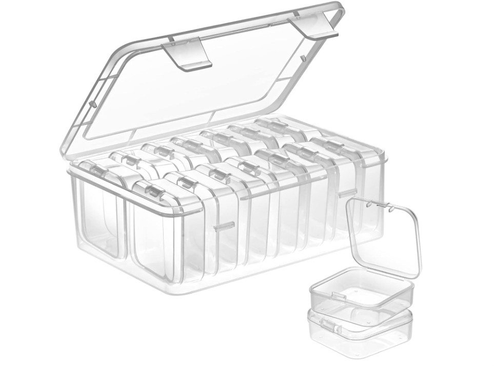 Small Bead Organizers Plastic Storage Cases Mini Clear Bead Storage Containers