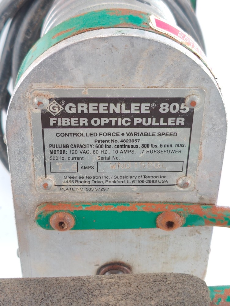 Greenlee 805 Fiber Optic Cable Puller - USED